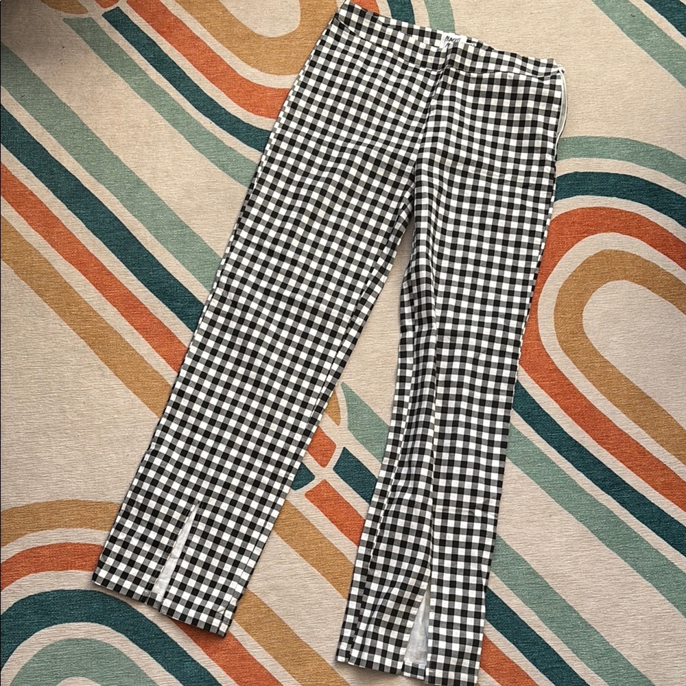 Princess Polly gingham black and white stretchy pants